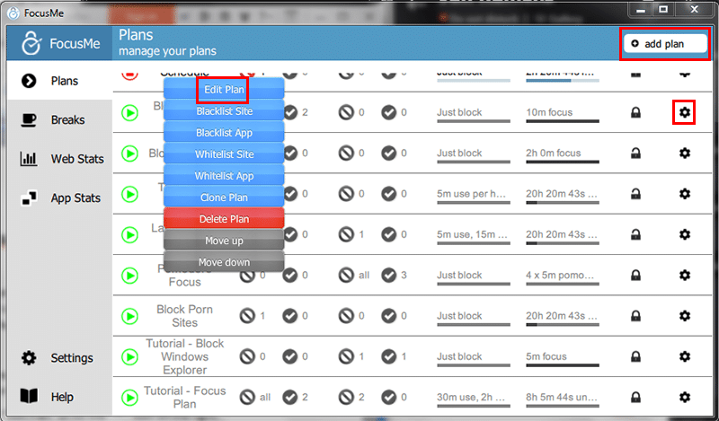 Focus Me tool for not-yet productive writers screen