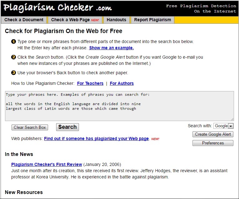 plagiarism checker websites